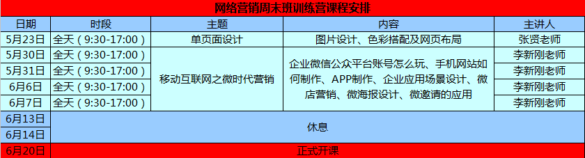 训练营课程