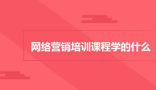 网络营销培训课程学的什么